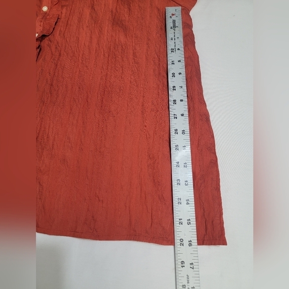 LOFT Outlet Women's size XL Long Sleeve Button Front Rayon Crinkle Fabric - Picture 8 of 10